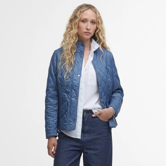 Barbour Jackets & Blazers - NWT Barbour Flyweight Cavalry Quilted Jacket China Blue